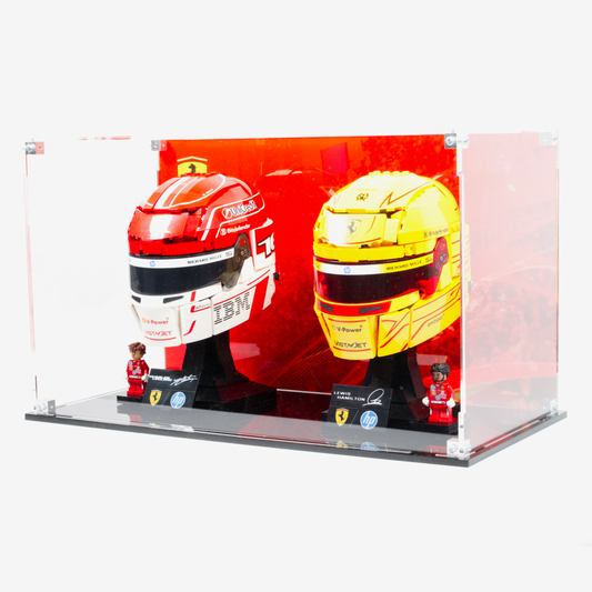 Display Case Box for Lego® F1 Helmets 43014 43022 Hamilton Leclerc Dual