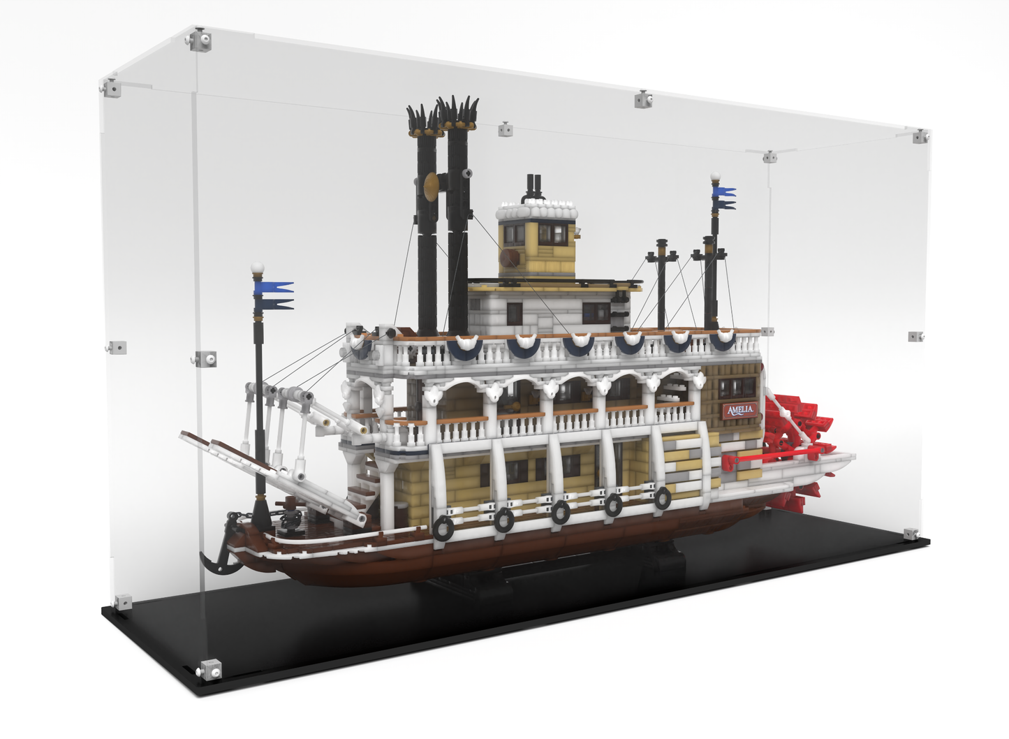 Display Case Box for Lego® River Steamboat 21356