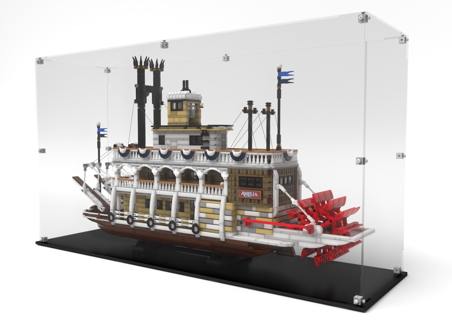 Display Case Box for Lego® River Steamboat 21356