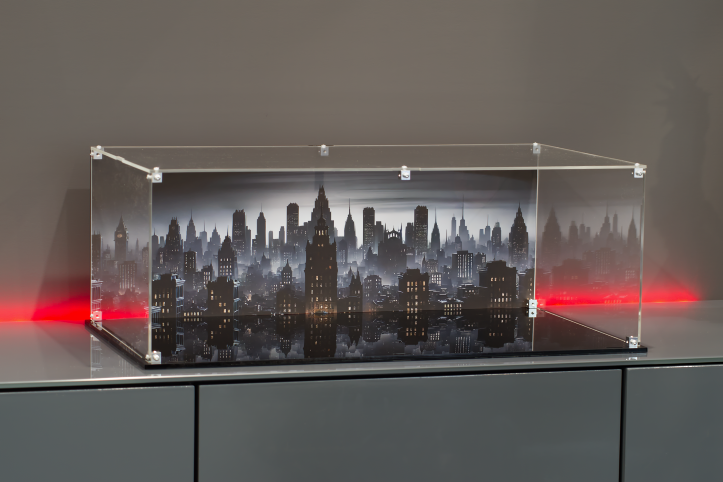 Display Case for Lego® 76328 Batman™: Classic TV Series Batmobile™. LED Bat Signal. Free Plaque