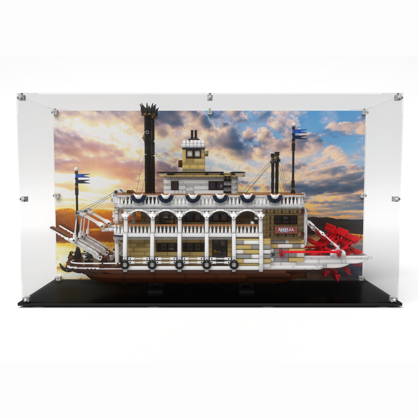 Display Case Box for Lego® River Steamboat 21356