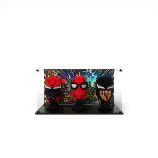 Display Case for Lego® Three Masks Marvel® Spiderman® Venom Carnage