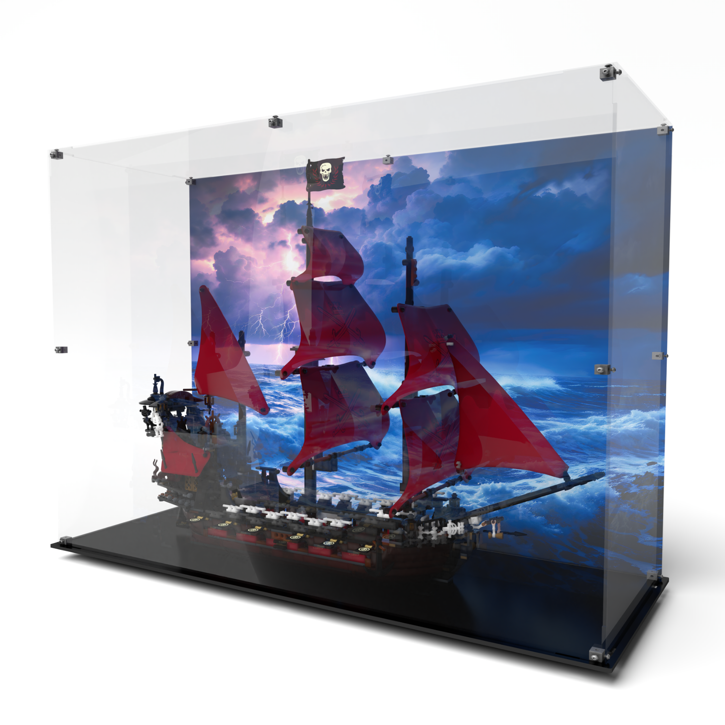 Display Case for Lego® Pirates of the Caribbean 4195 Queen Anne's Revenge