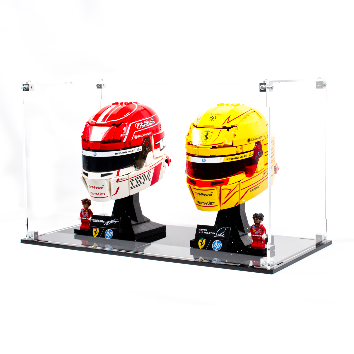 Display Case Box for Lego® F1 Helmets 43014 43022 Hamilton Leclerc Dual