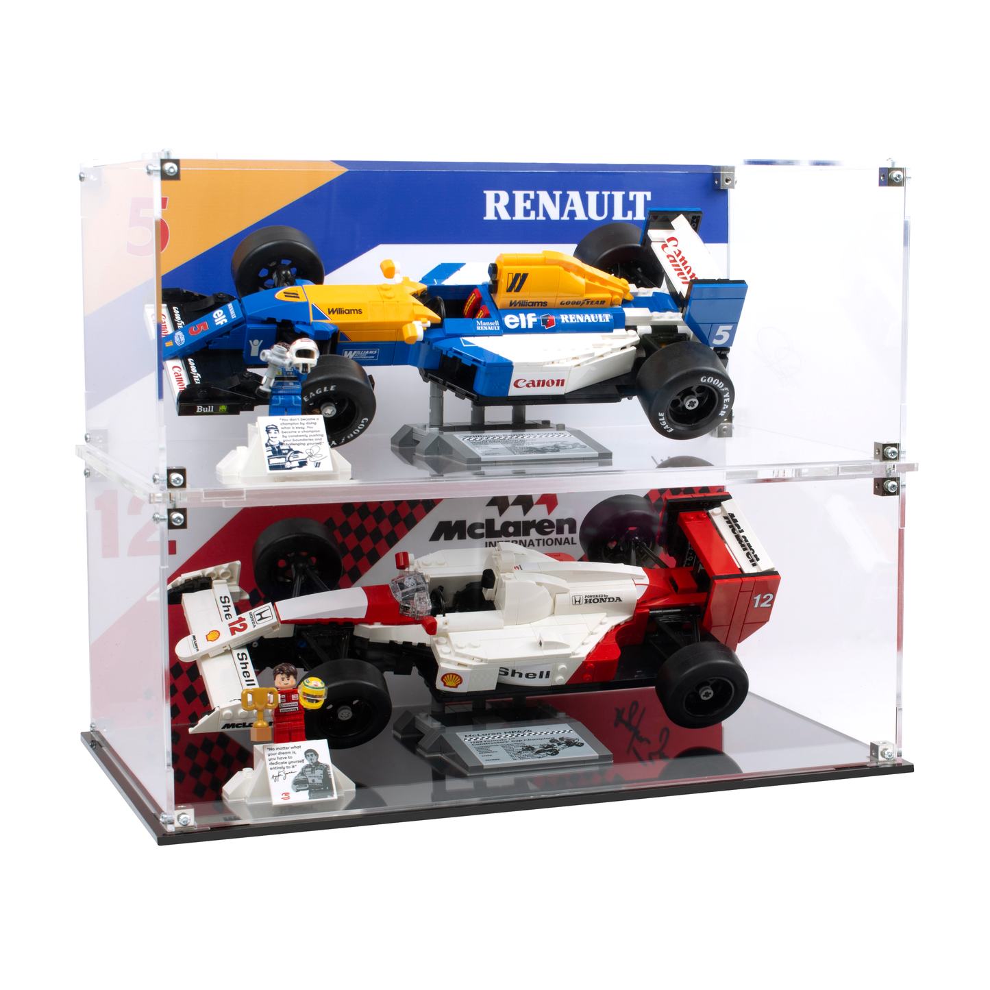 Display Case Box for Lego® McLaren MP4/4 & Ayrton Senna 10330 stackable