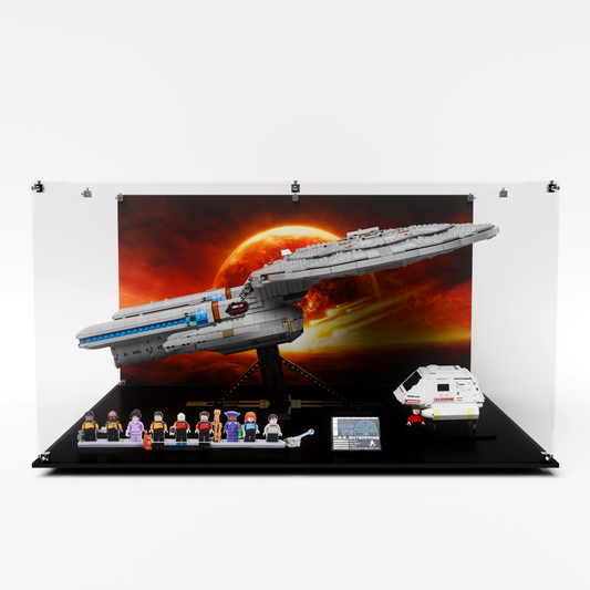 Display Case Box for Lego® Star Trek: U.S.S. Enterprise NCC-1701-D™ 10356 with free shuttle stand