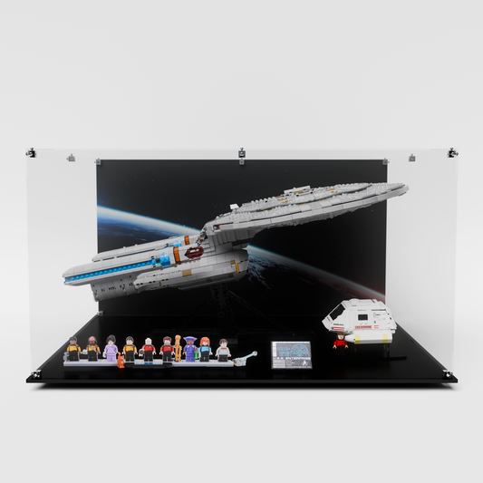 Display Case Box for Lego® Star Trek: U.S.S. Enterprise NCC-1701-D™ 10356 with free shuttle stand