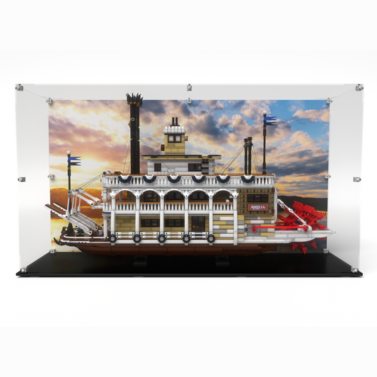 Display Case Box for Lego® River Steamboat 21356