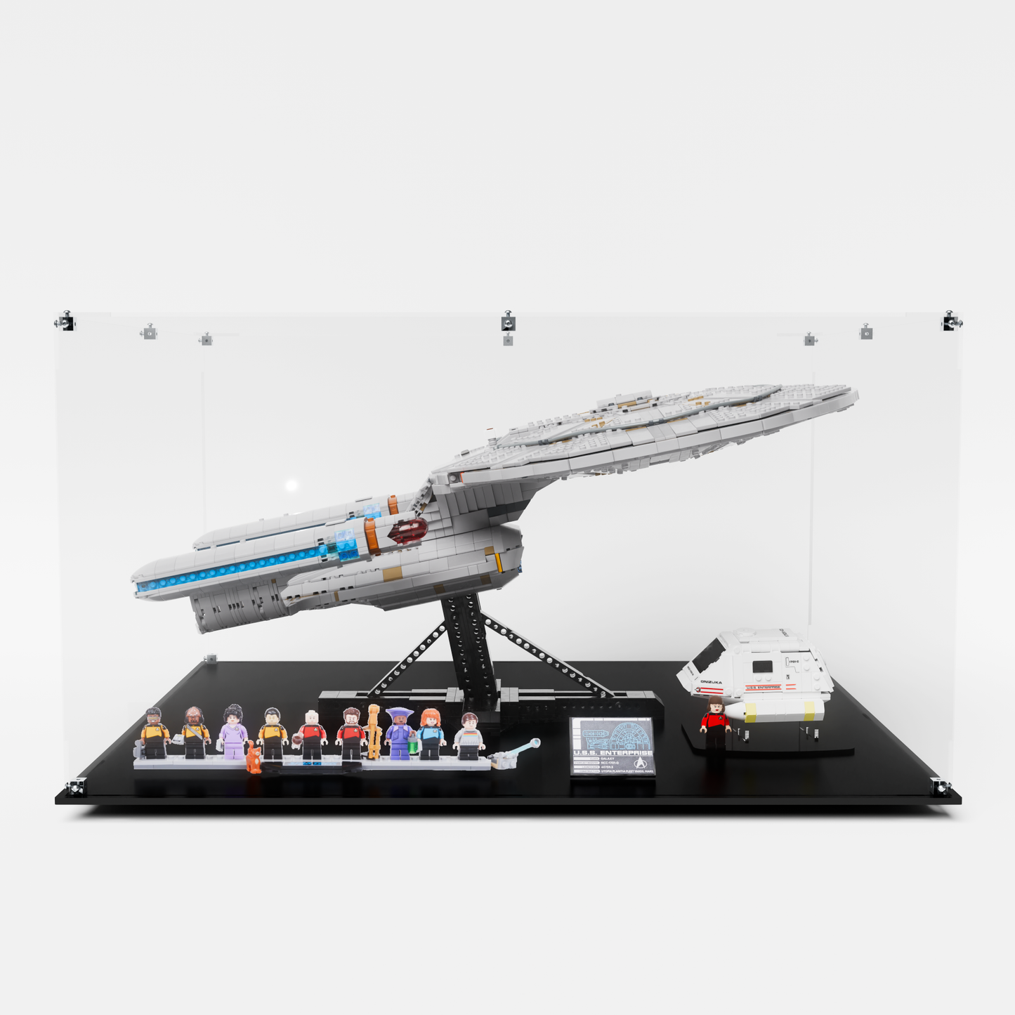 Display Case Box for Lego® Star Trek: U.S.S. Enterprise NCC-1701-D™ 10356 with free shuttle stand