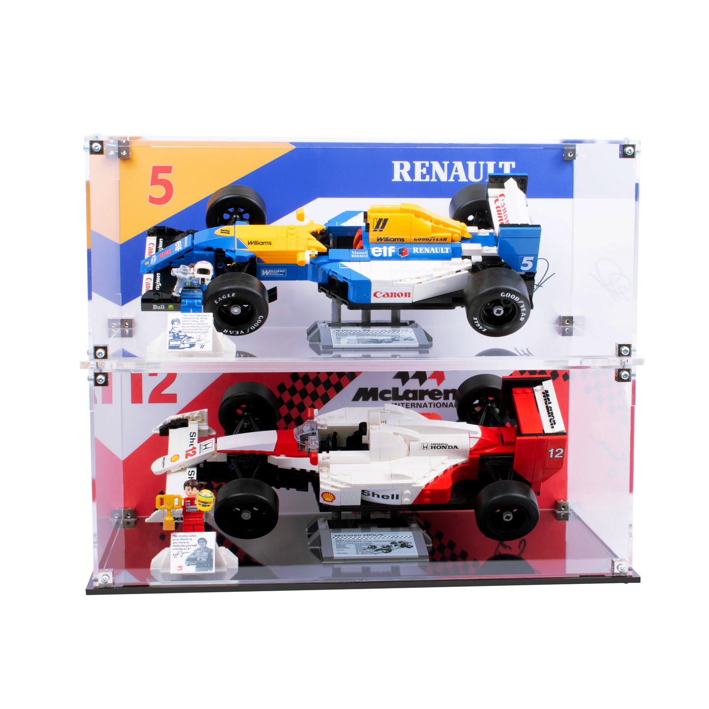 Display Case Box for Lego® McLaren MP4/4 & Ayrton Senna 10330 stackable
