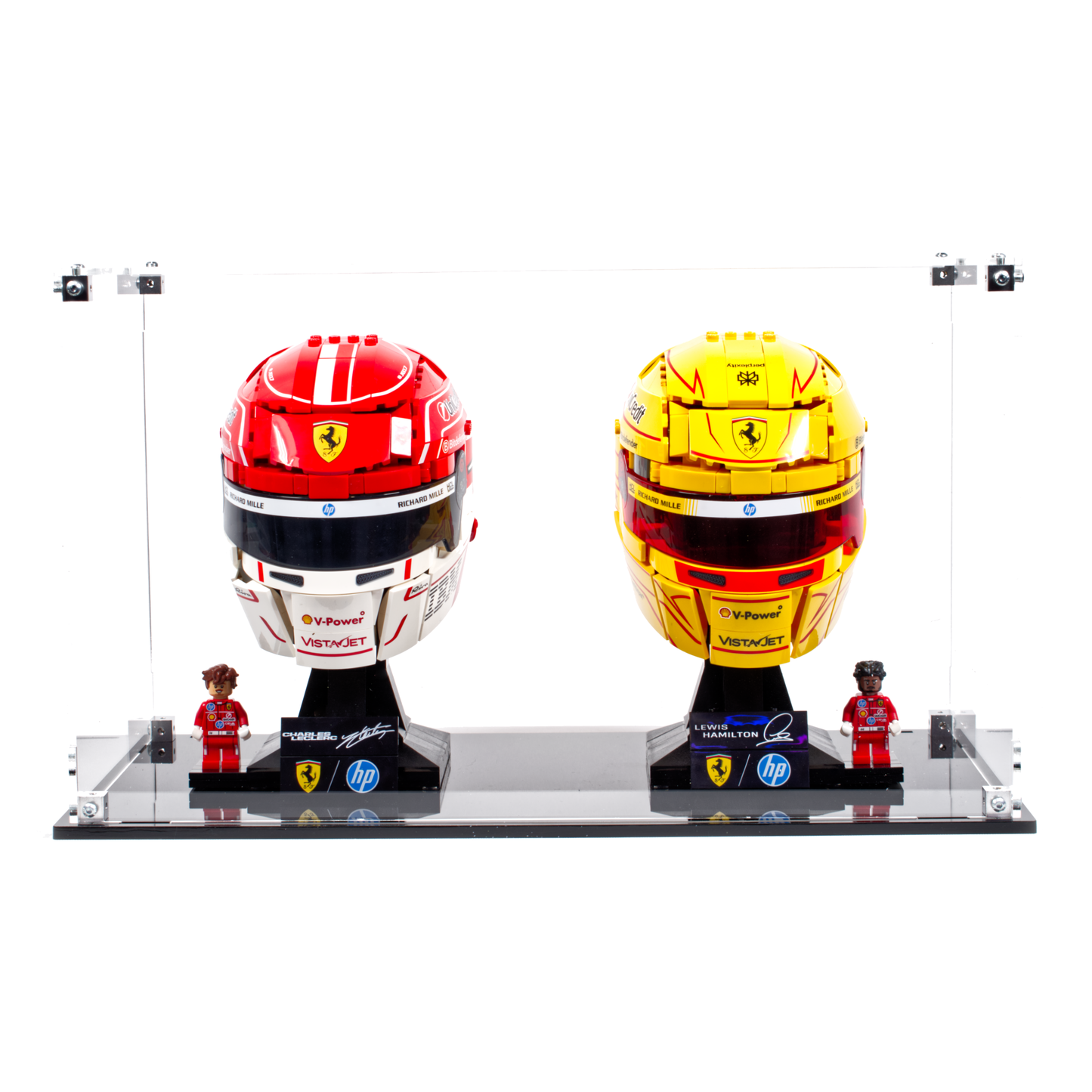 Display Case Box for Lego® F1 Helmets 43014 43022 Hamilton Leclerc Dual