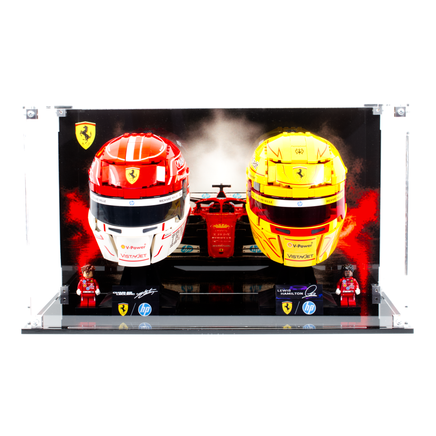 Display Case Box for Lego® F1 Helmets 43014 43022 Hamilton Leclerc Dual