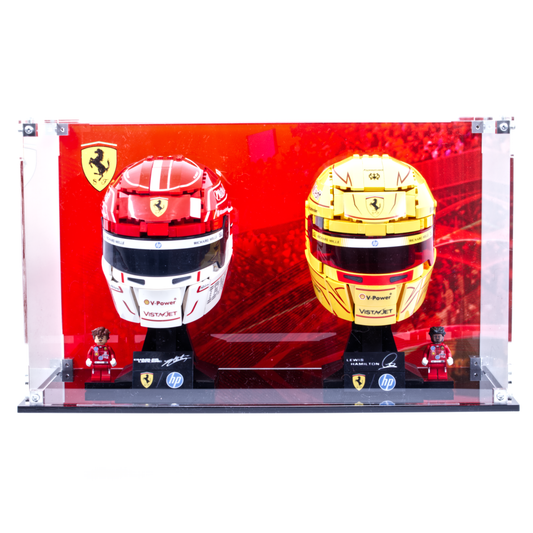 Display Case Box for Lego® F1 Helmets 43014 43022 Hamilton Leclerc Dual