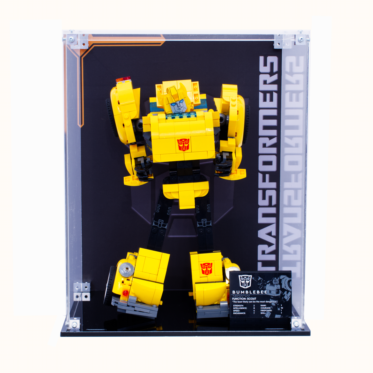 Display Case for Lego® 10338 Transformers Bumblebee