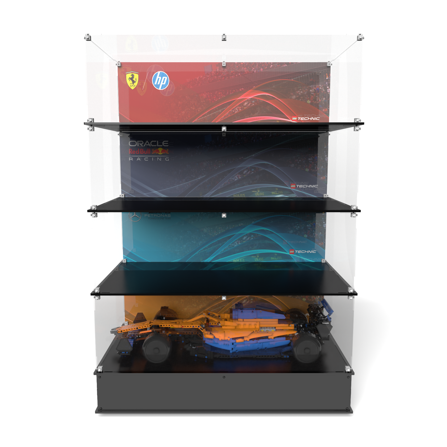 Display Case Box for Lego® Mercedes AMG W14E F1 42207 stackable