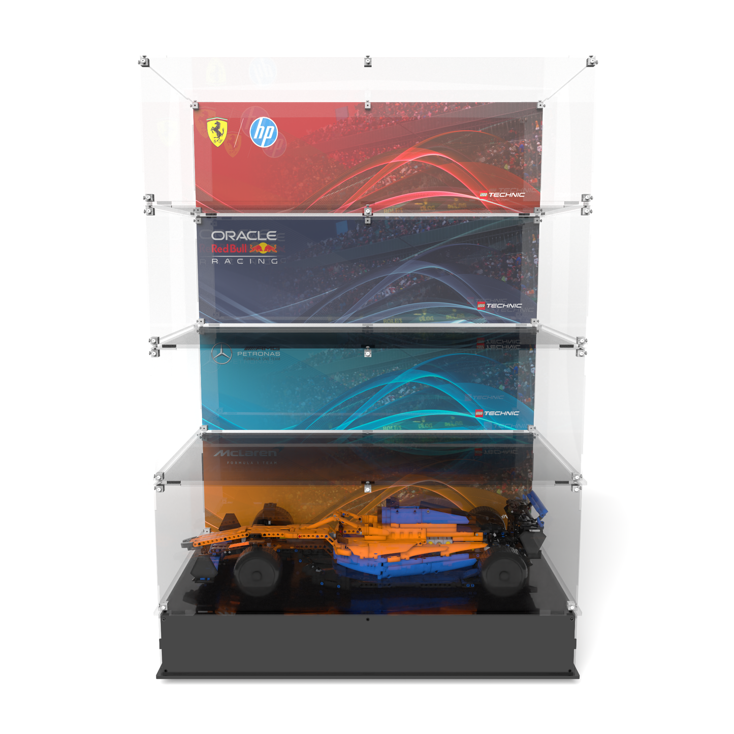 Display Case Box for Lego® Mercedes AMG W14E F1 42207 stackable